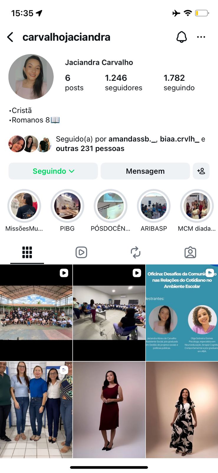 Instagram - Jaciandra Carvalho